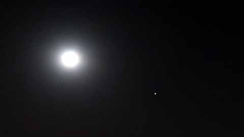 Mars near the moon